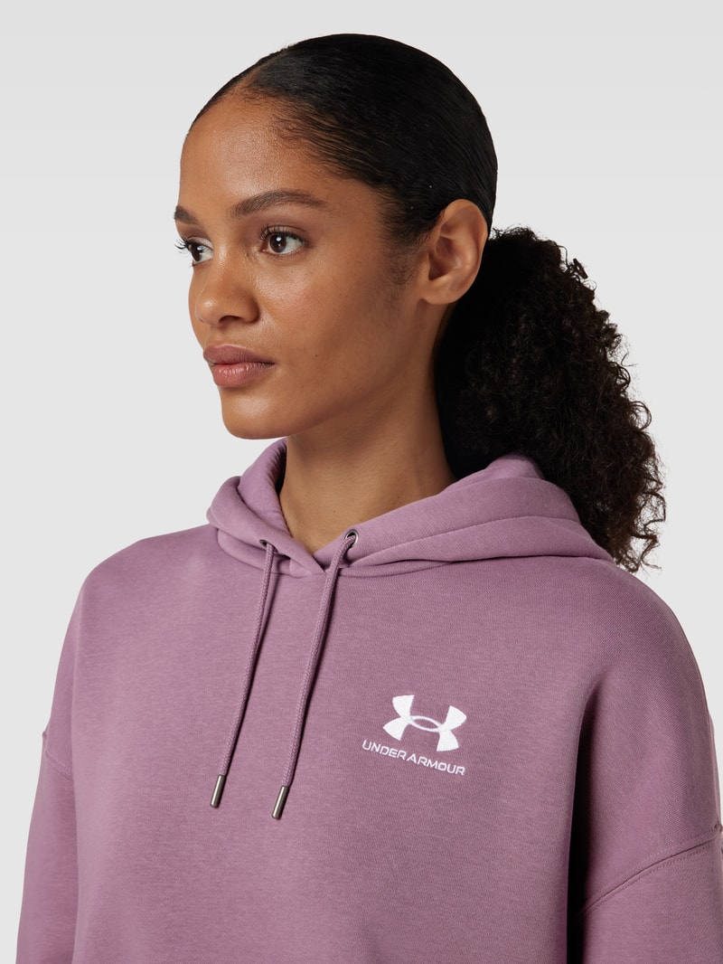 Hoodie mit Label-Print Modell 'Essential' in mauve