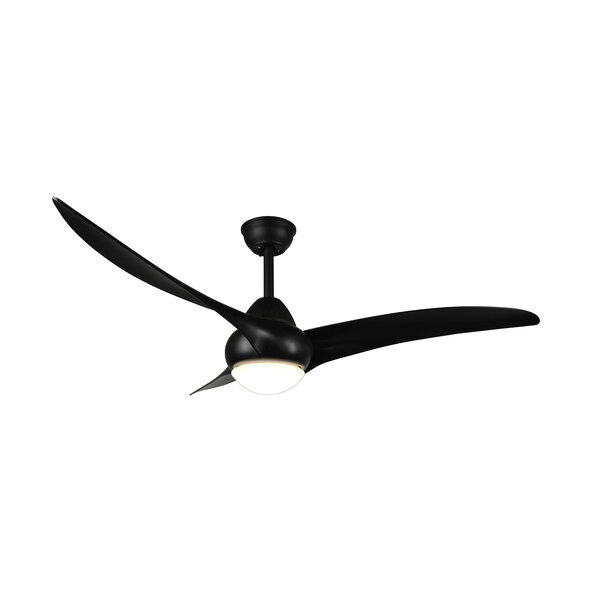 LED-Deckenventilator Alesund, schwarz-matt