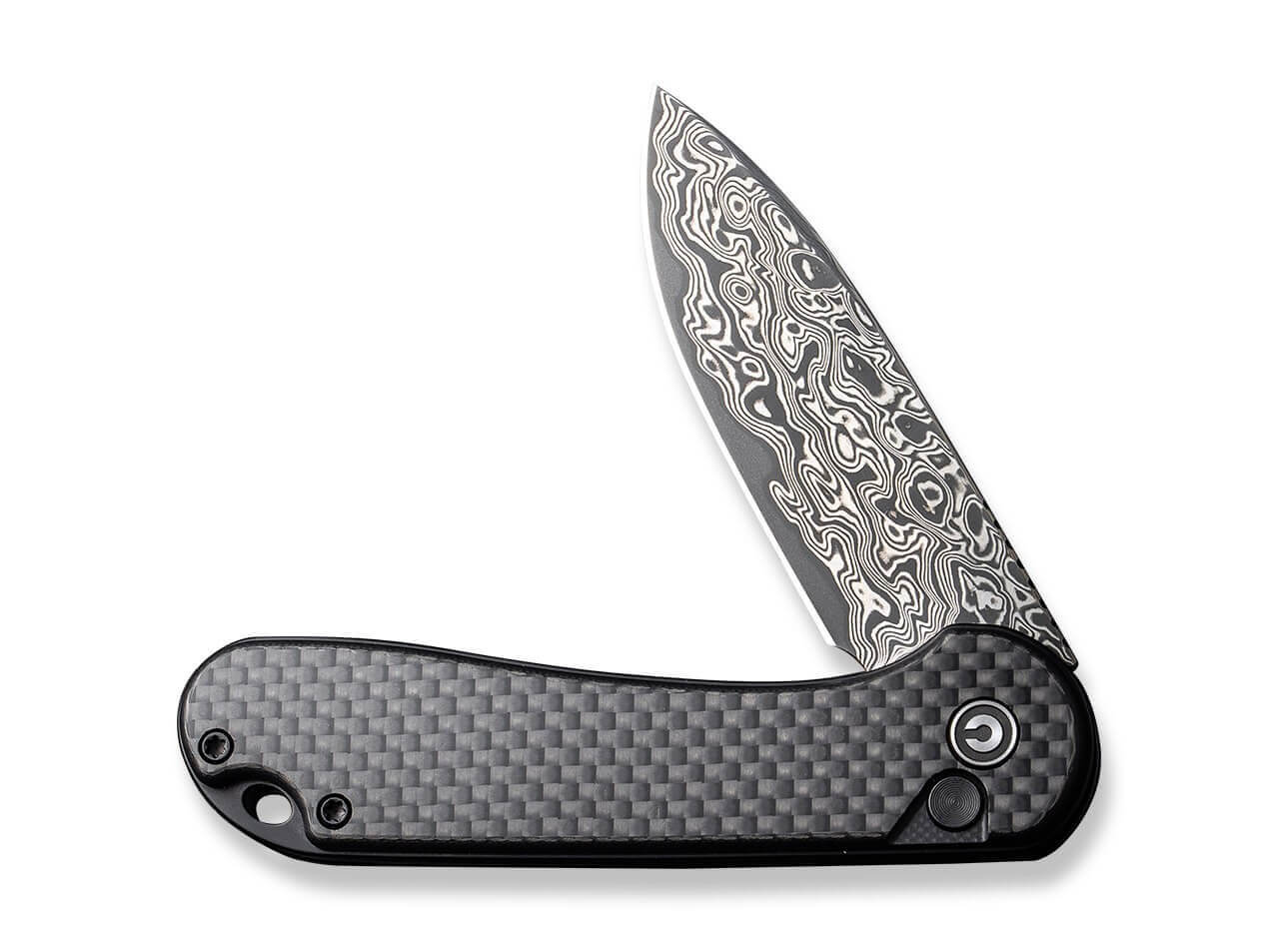 Button Lock Elementum II CF Damascus
