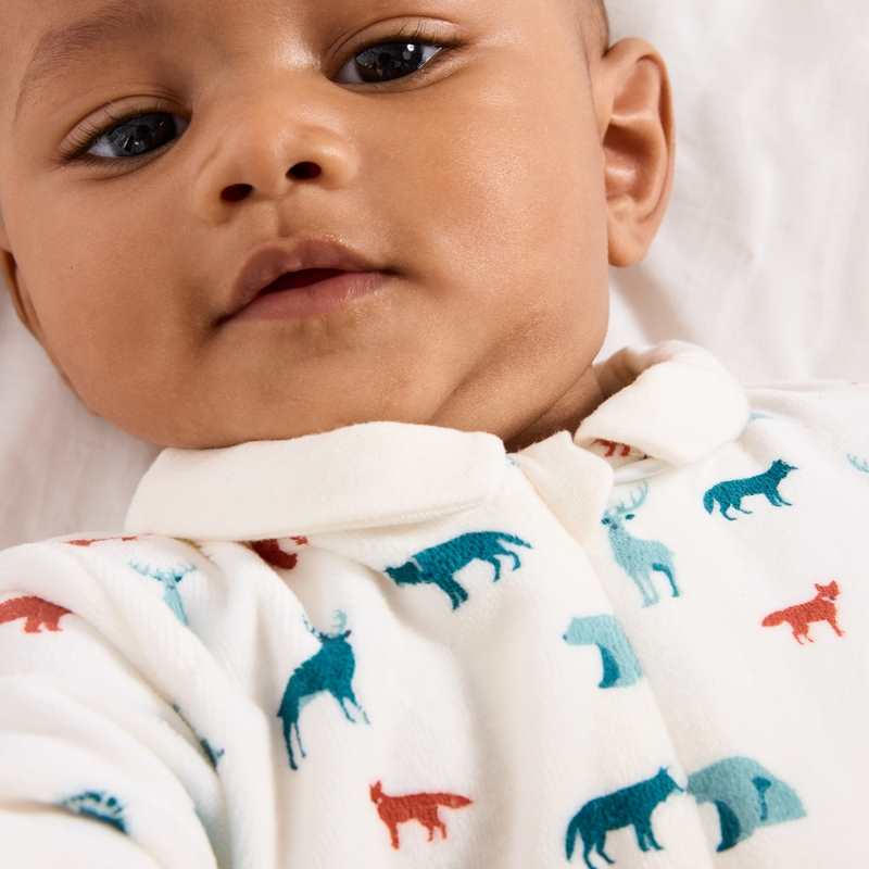 Dors-bien velours animaux de la forêt bébé garçon