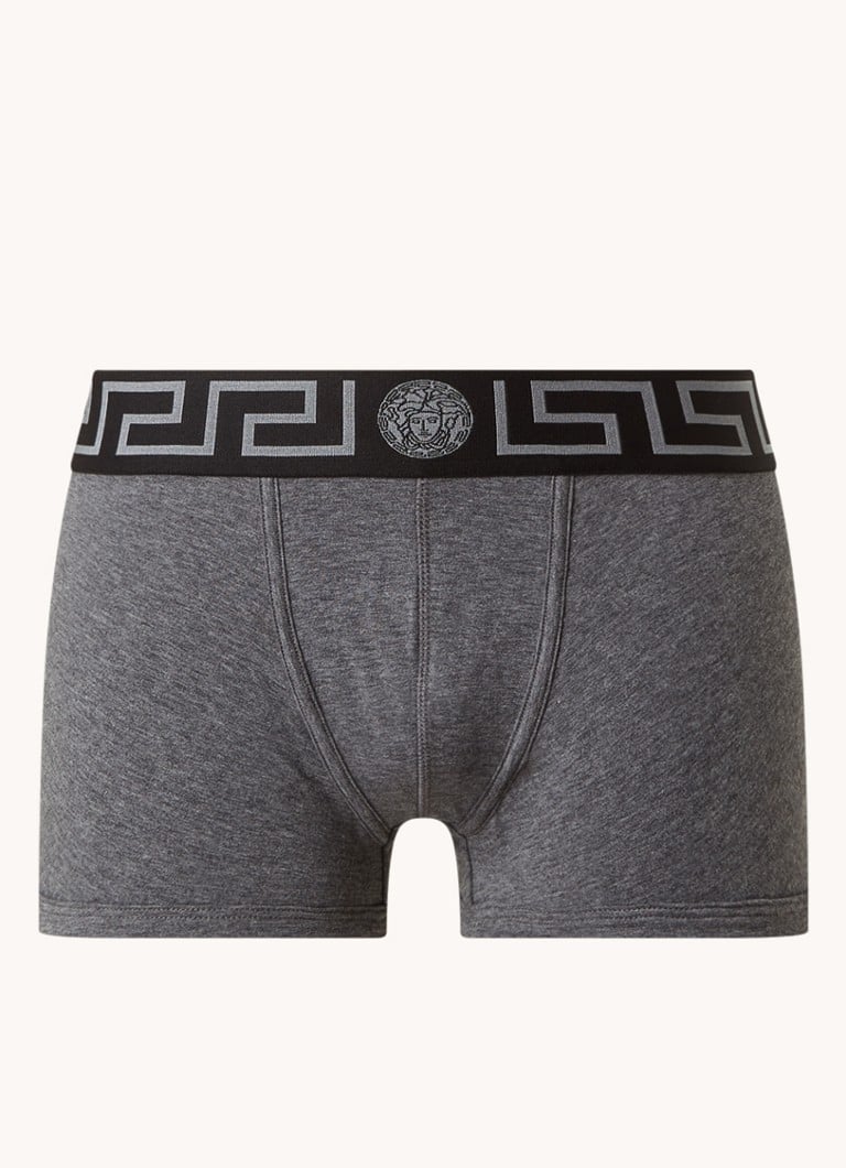 Pantaloni scurți boxer Versace cu talie elastică și logo