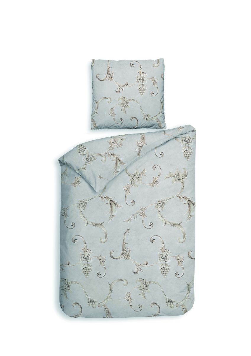 Satin Bettwäsche Rosalie Grey 135 x 200 cm