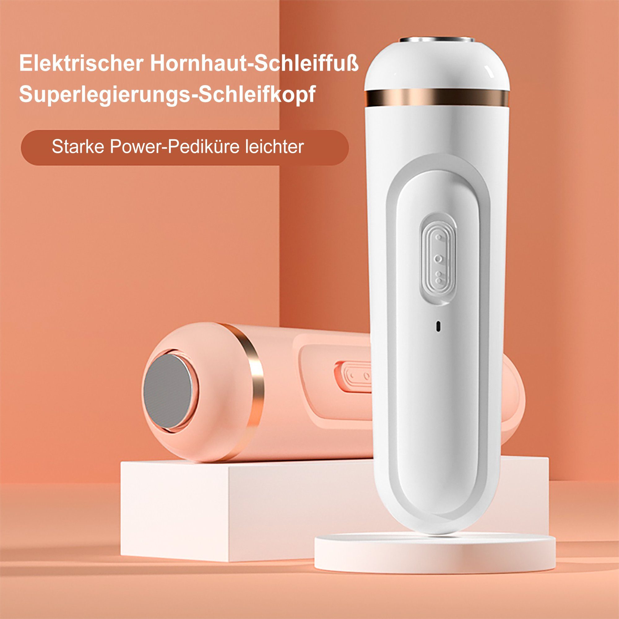 Tisoutec Elektrischer Hornhautentferner Hornhautentferner Elektrisch Testsieger, mit Zwei Gänge einstellbar Hornhaut Entfernen Elektrischer Hornhautentferner Fußpflegegerät Pediküre Set Elektronisch Fußpflege Hornhautfeile Electric Foot File, Stilvol