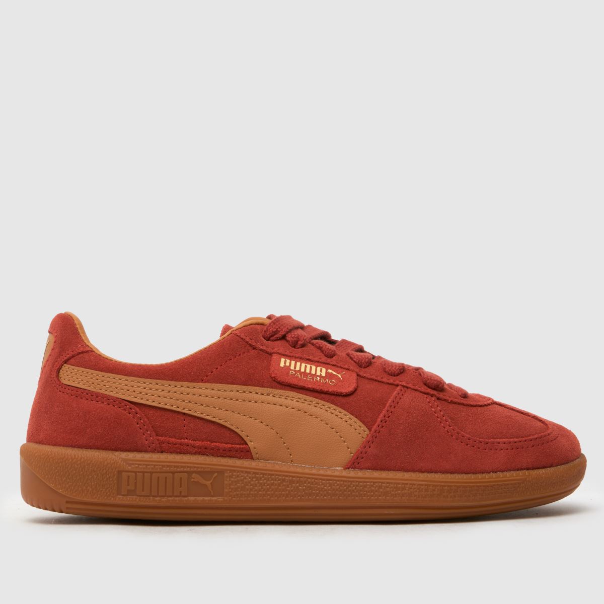 PUMA Palermo-sneakers i beige och brunt