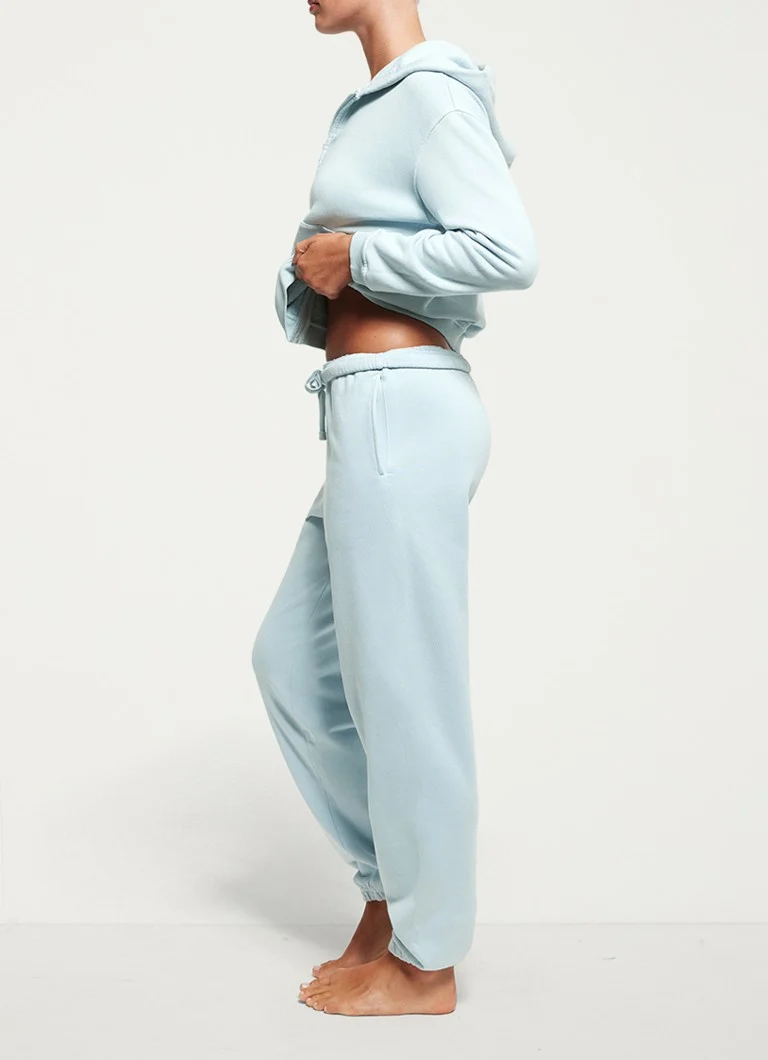Pantalon de détente SKIMS French Terry taille mi-haute coupe fuselée en coton biologique