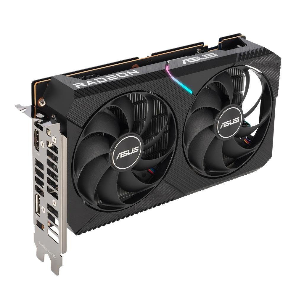 Asus Dual Radeon RX6400 Grafikkarte (4 GB, AMD, GDDR6 Speicher, HDMI, DisplayPort, DUAL-RX6400-4G)