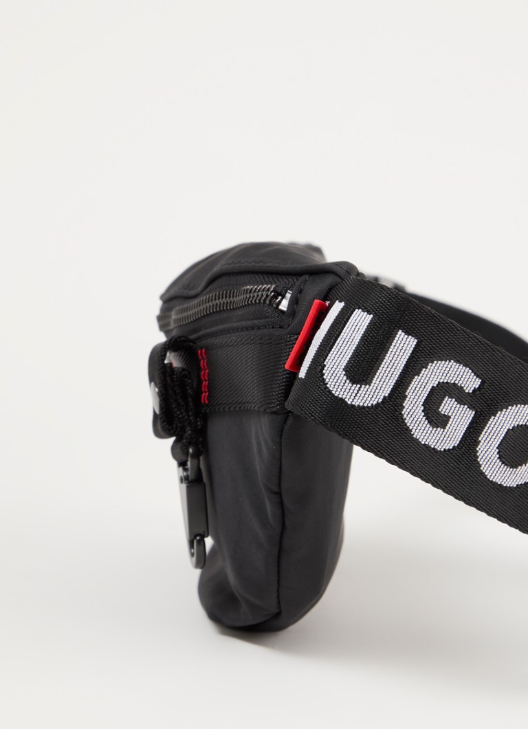 HUGO BOSS tumši brūna jostas soma ar logotipu