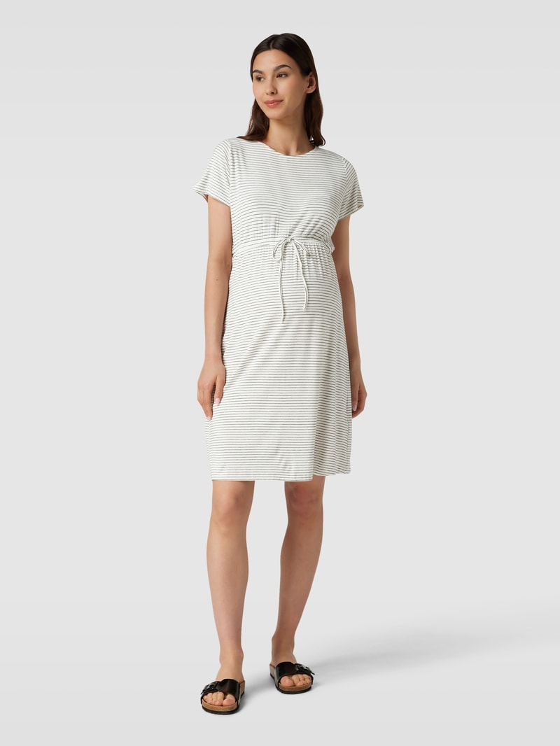 Umstands-Kleid mit Streifenmuster Modell 'ALISON' in offwhite