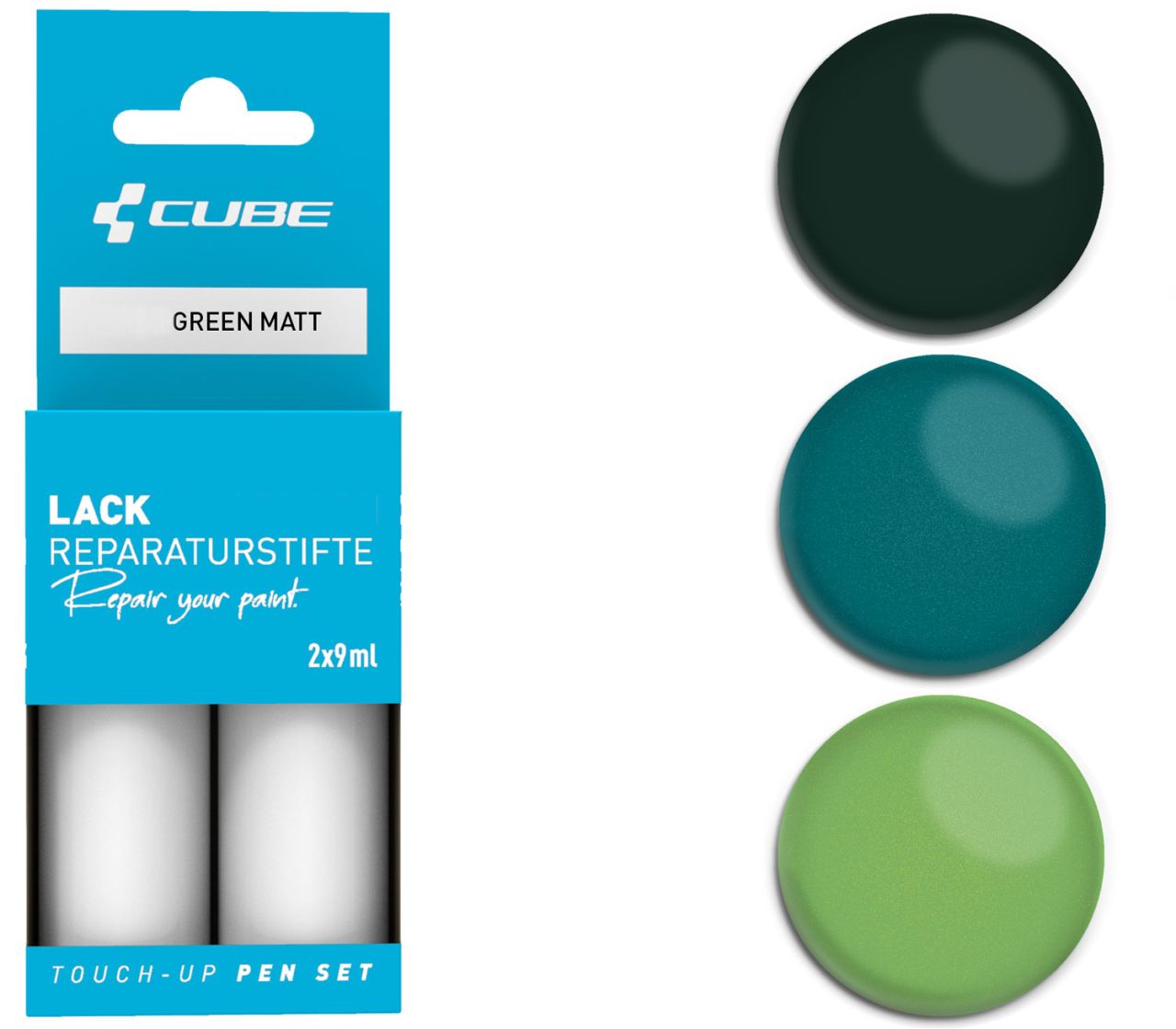 Cube Lackreparaturstift Set GREEN matt kaufen | Bike-Discount