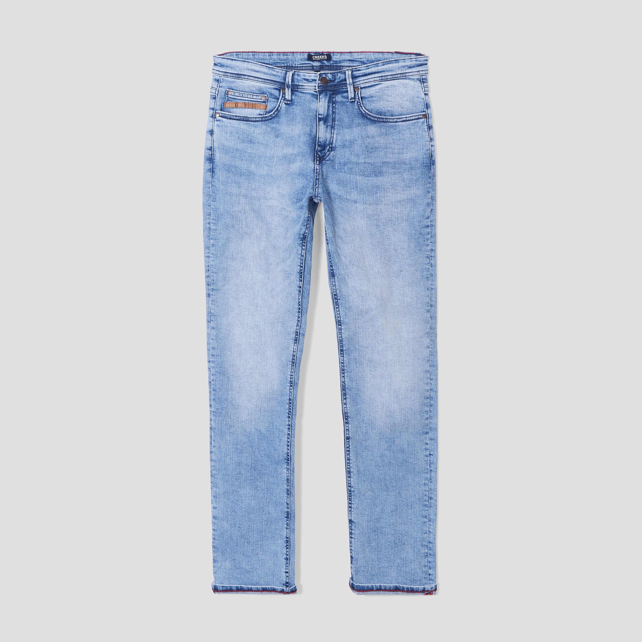Jeans straight taille standard denim bleach homme | La Halle