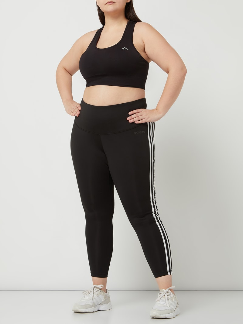 PLUS SIZE Sportleggings mit Logo-Details in schwarz
