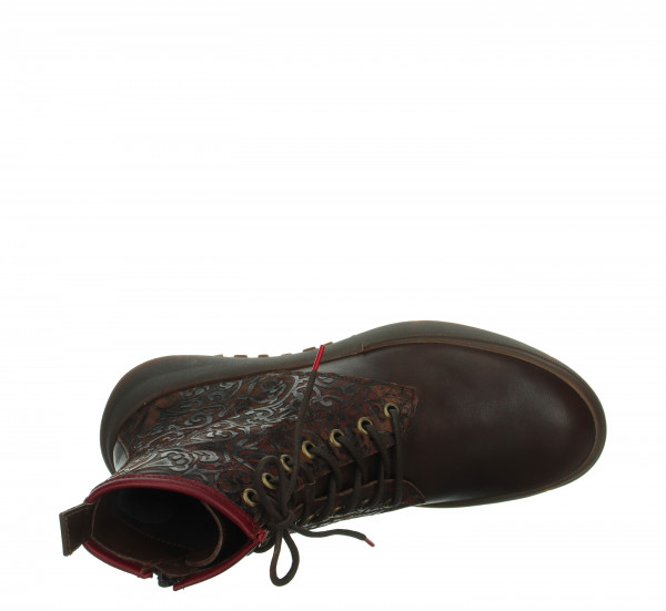 KUSABI Schnürboots - Espresso/Kombi