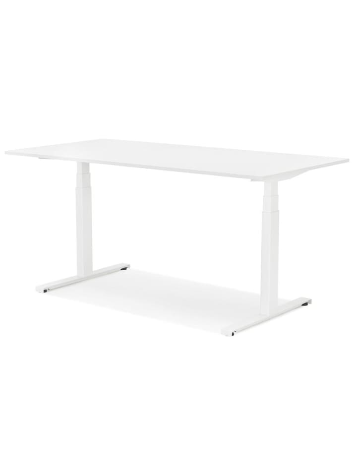 KADIMA DESIGN Schreibtisch 140x70 cm elektrisch höhenverstellbar ergonomisch in Weiß günstig kaufen