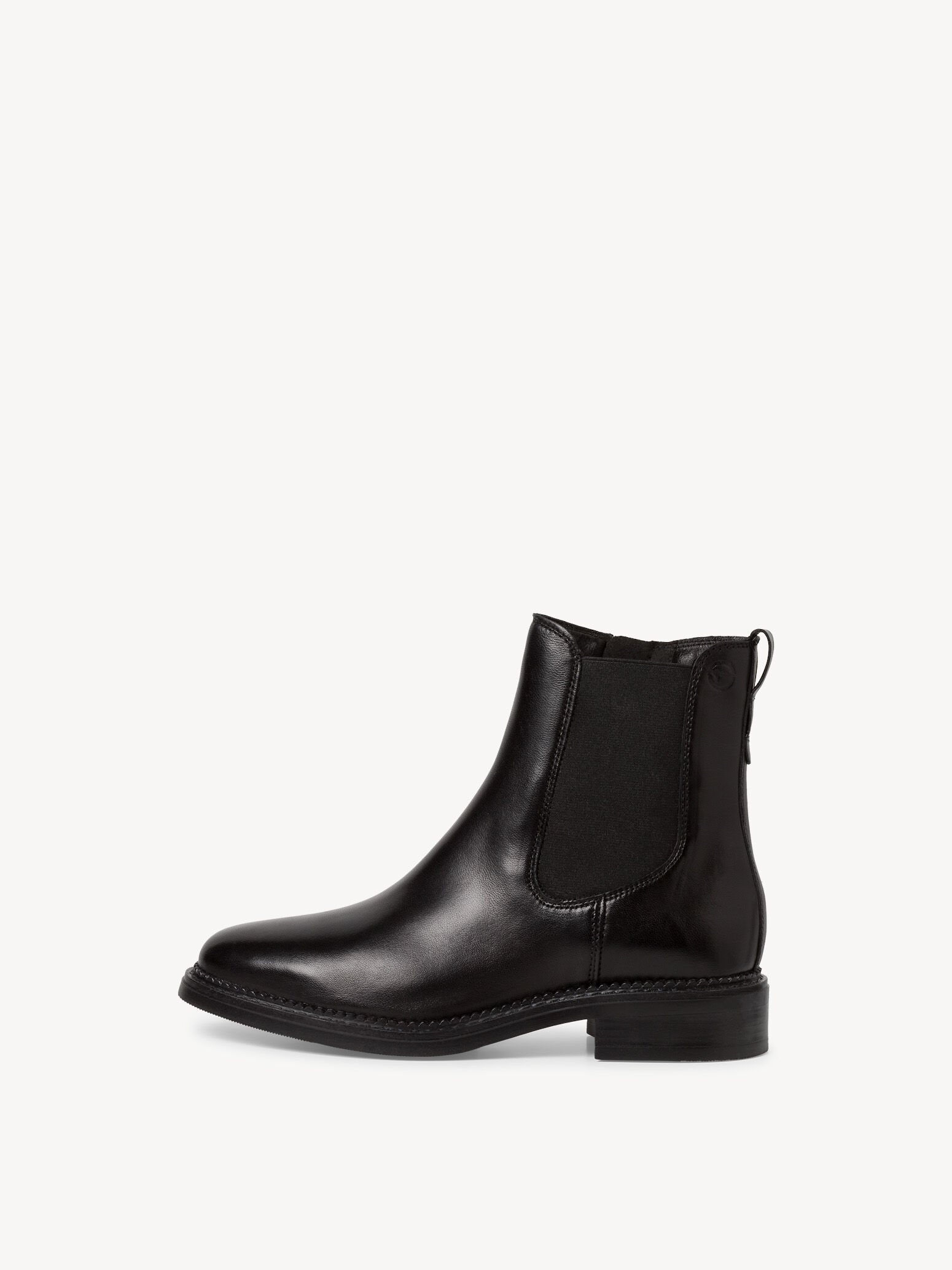 Bottine Chelsea en cuir - noir