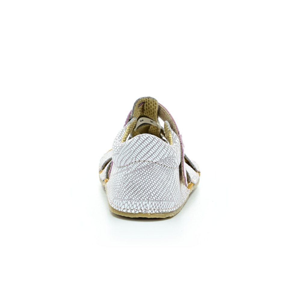 Ef Sam weiß-rosa gemusterte Barfußsandalen