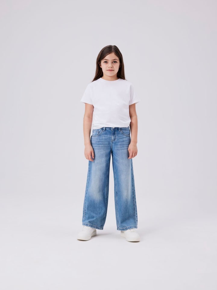 name it Wide Leg Jeanshose NKFROSE WIDE JEANS 5529-BE in medium blue denim günstig kaufen