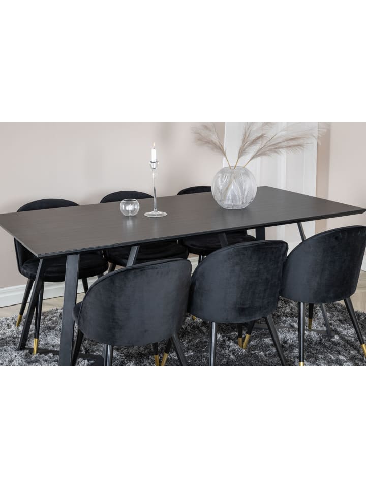ebuy24 Essgruppe Marina 23 (7-teilig) Schwarz 90 x 180 cm günstig kaufen onesize