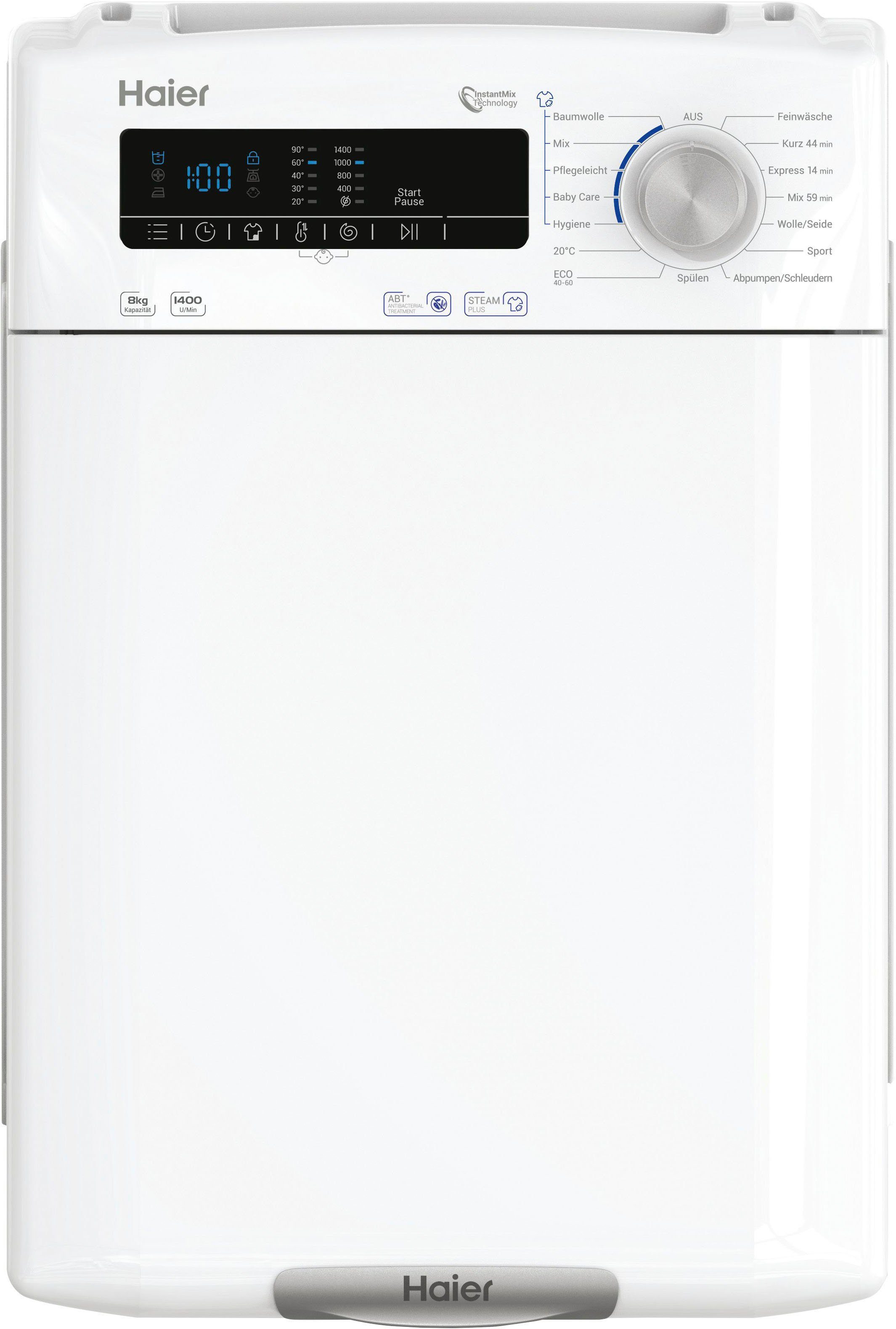 Haier Waschmaschine Toplader RTXSGQ48TCE/1-84, 8 kg, 1400 U/min