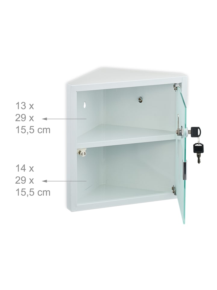 relaxdays Medizinschrank in Weiß - (B)30 x (H)30 x (T)17,5 cm günstig kaufen onesize