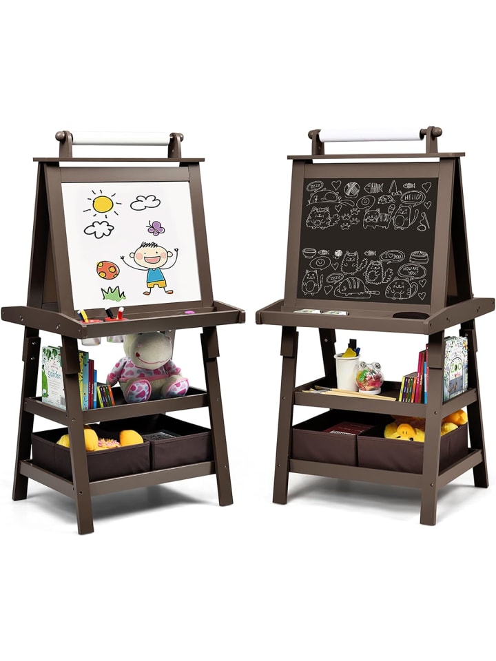 COSTWAY 3 in 1 Staffelei in Braun günstig kaufen 50 x 60 cm