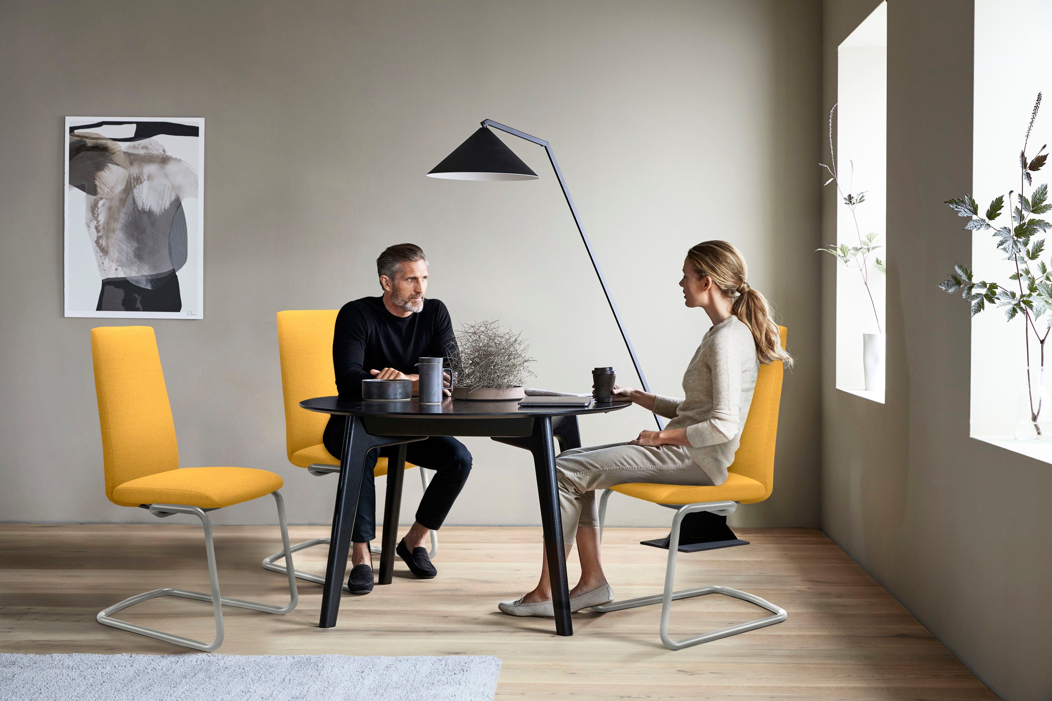 Stressless® Polsterstuhl Laurel, High Back, Größe M, mit Beinen aus Stahl in Schwarz matt