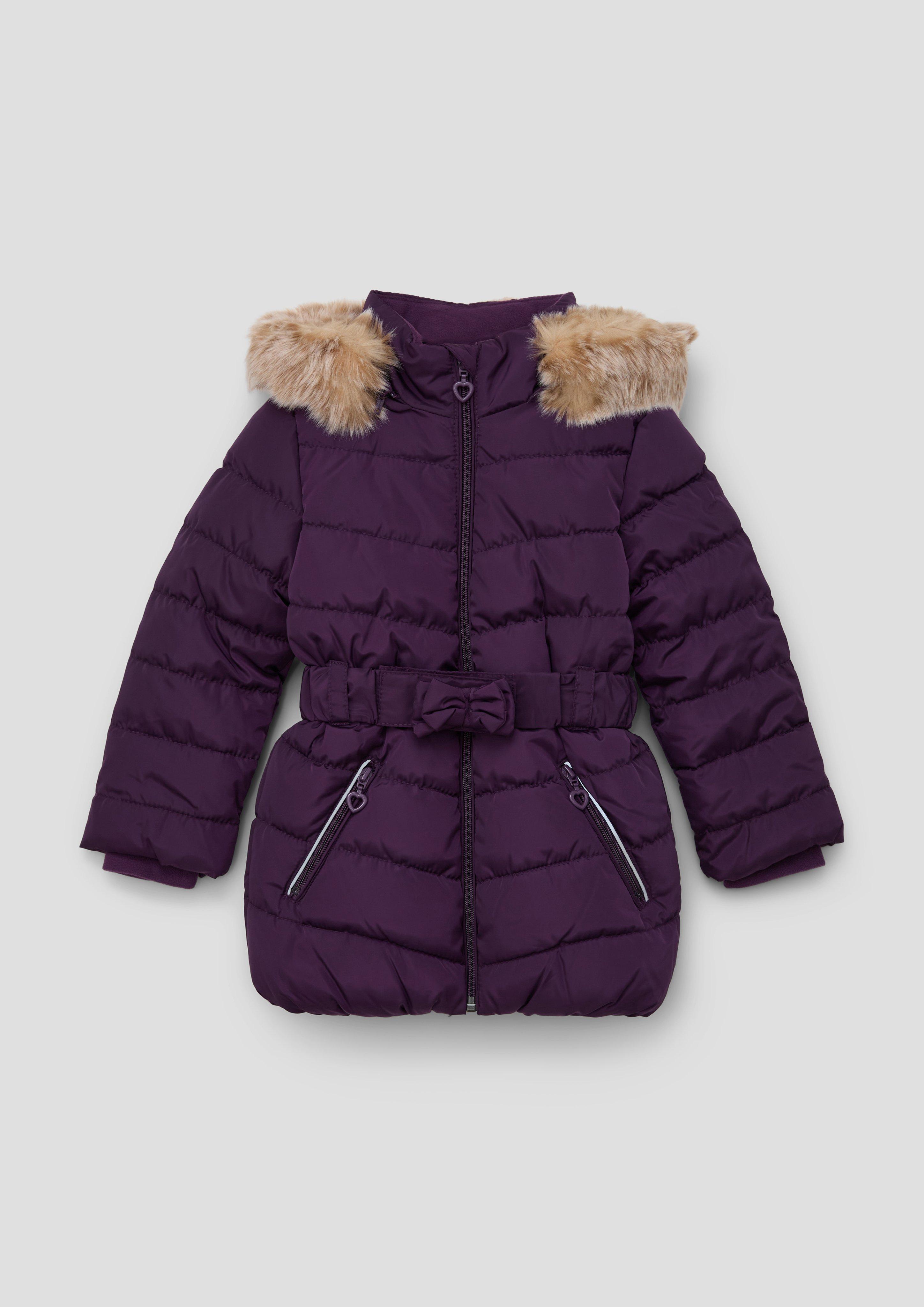 Steppjacke mit abnehmbarem Kunstfell  2132168-4836