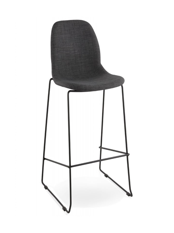 KADIMA DESIGN Barhocker Sitz 75 cm Metall Textilien | Industrial Chic Stil in Anthrazit günstig kaufen onesize