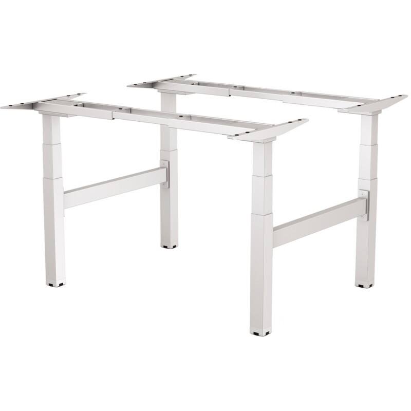 Fellowes Cambio Elektrisch Höhenverstellbar Sitz-Stehschreibtisch Gestell Rechteckig Silber T-Fuß 1.699 (B) x 1.470 (T) x 1.305 (H) mm Stahl