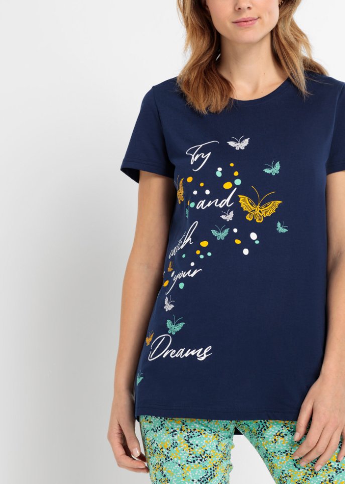 Capri Pyjama mit Haargummi