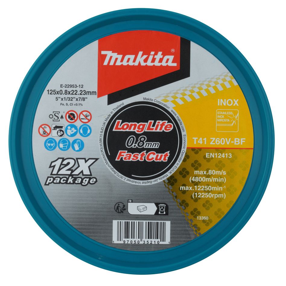 Makita Zubehör E-22953-12 Trennscheibe aus Edelstahl