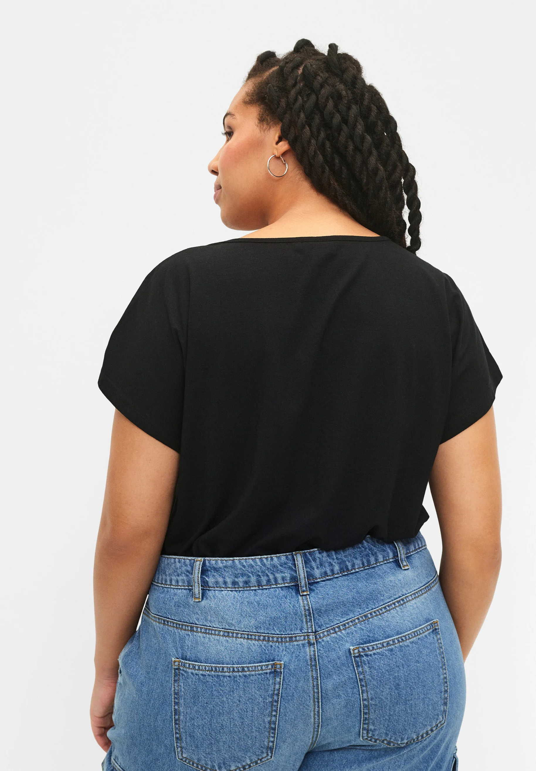 Zizzi MIT V-AUSSCHNITT UND BRUSTTASCHE - Blusa