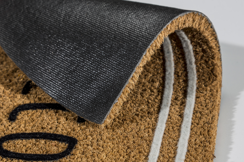 Fußmatte Coco Design halbrund