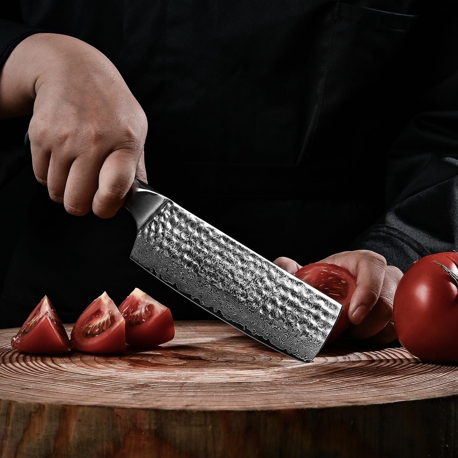 Home safety Damastmesser Küchenmesser VG10 Damaskus Stahl Kochmesser Santoku Chef Hackmesser