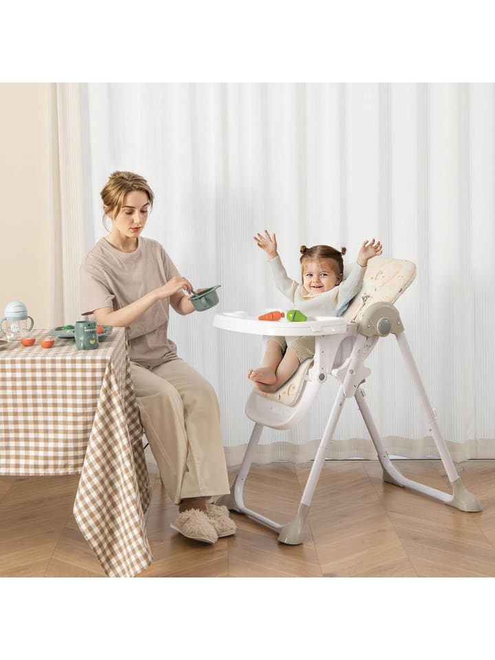 COSTWAY 6 in 1 Hochstuhl 6-36 Monate in Beige günstig kaufen onesize