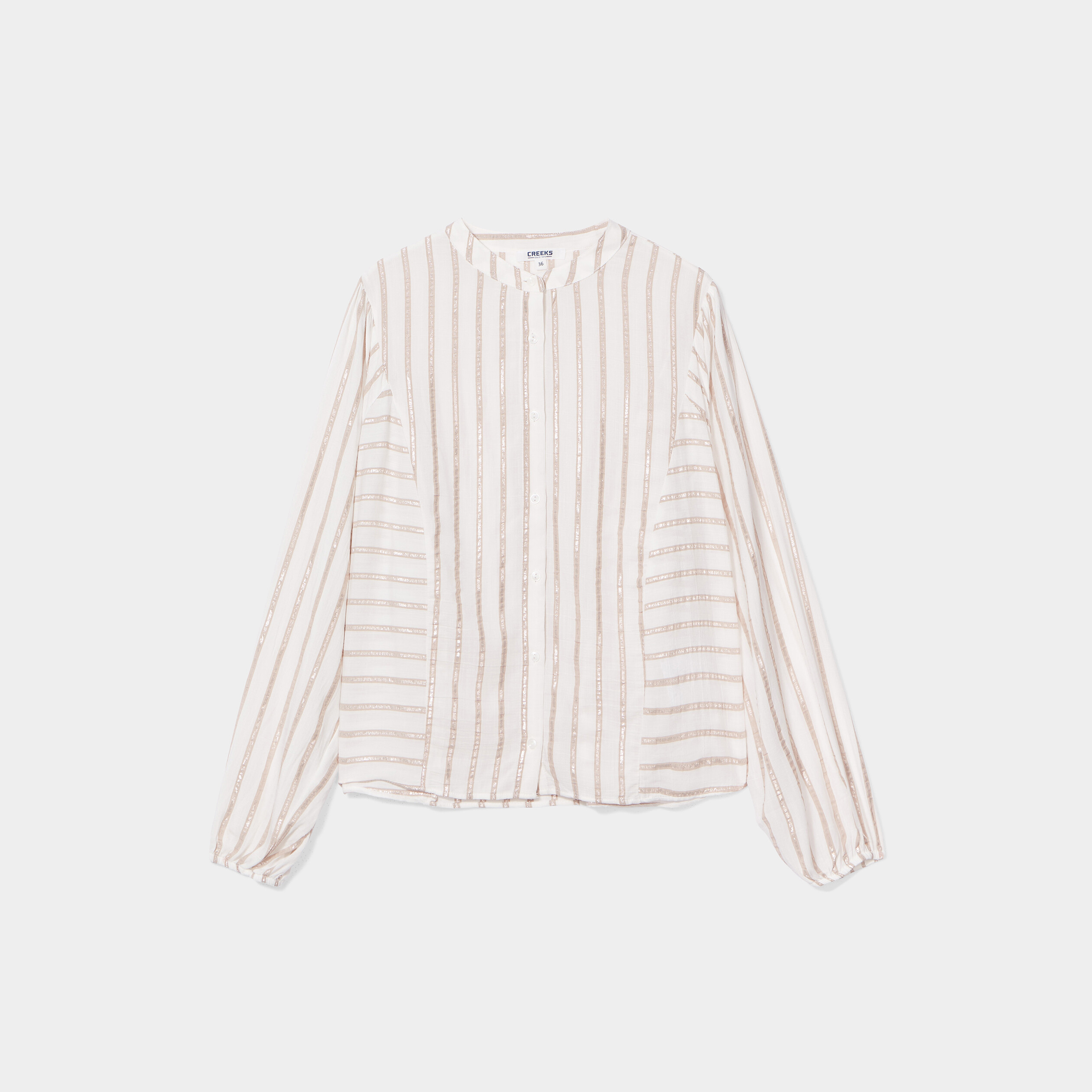 Chemise fils métallisés Creeks ecru femme | La Halle