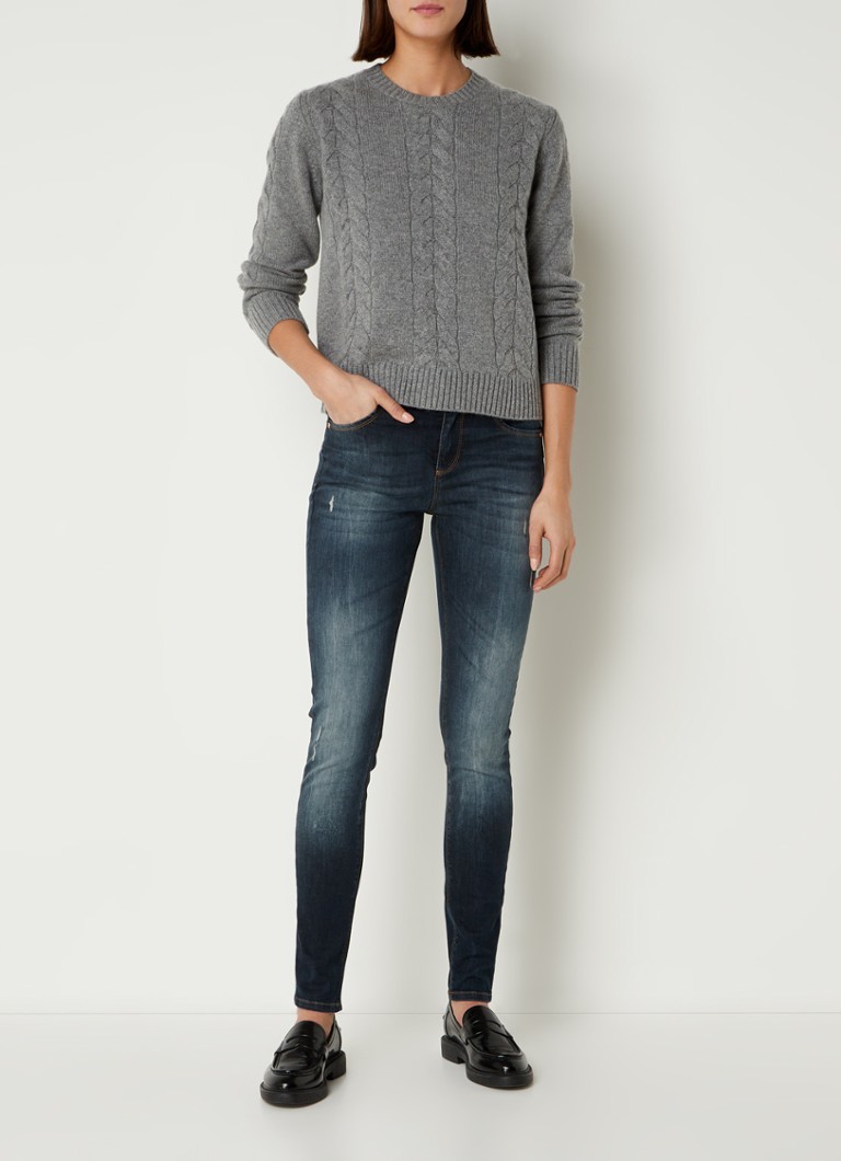 Blugi skinny Benetton cu talie medie și talpă flexibilă