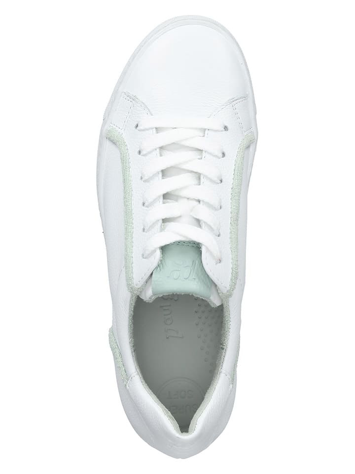 Paul Green Leder-Sneakers in Weiß günstig kaufen