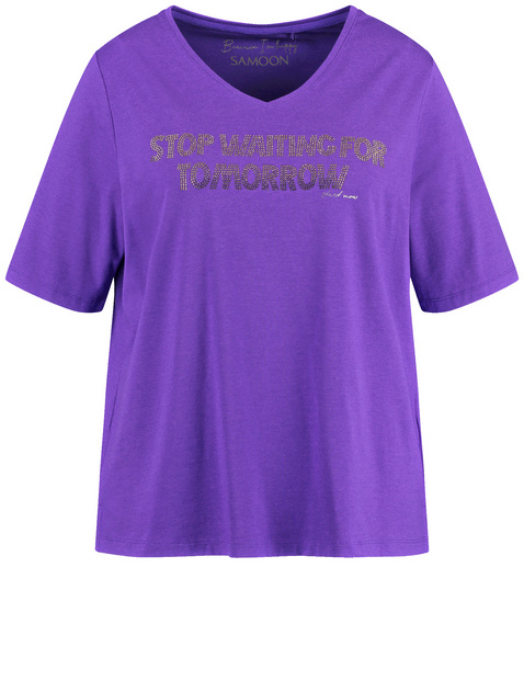 T-Shirt mit verziertem Letterprint