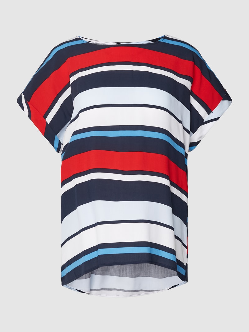 Blusenshirt mit Streifenmuster in dunkelblau