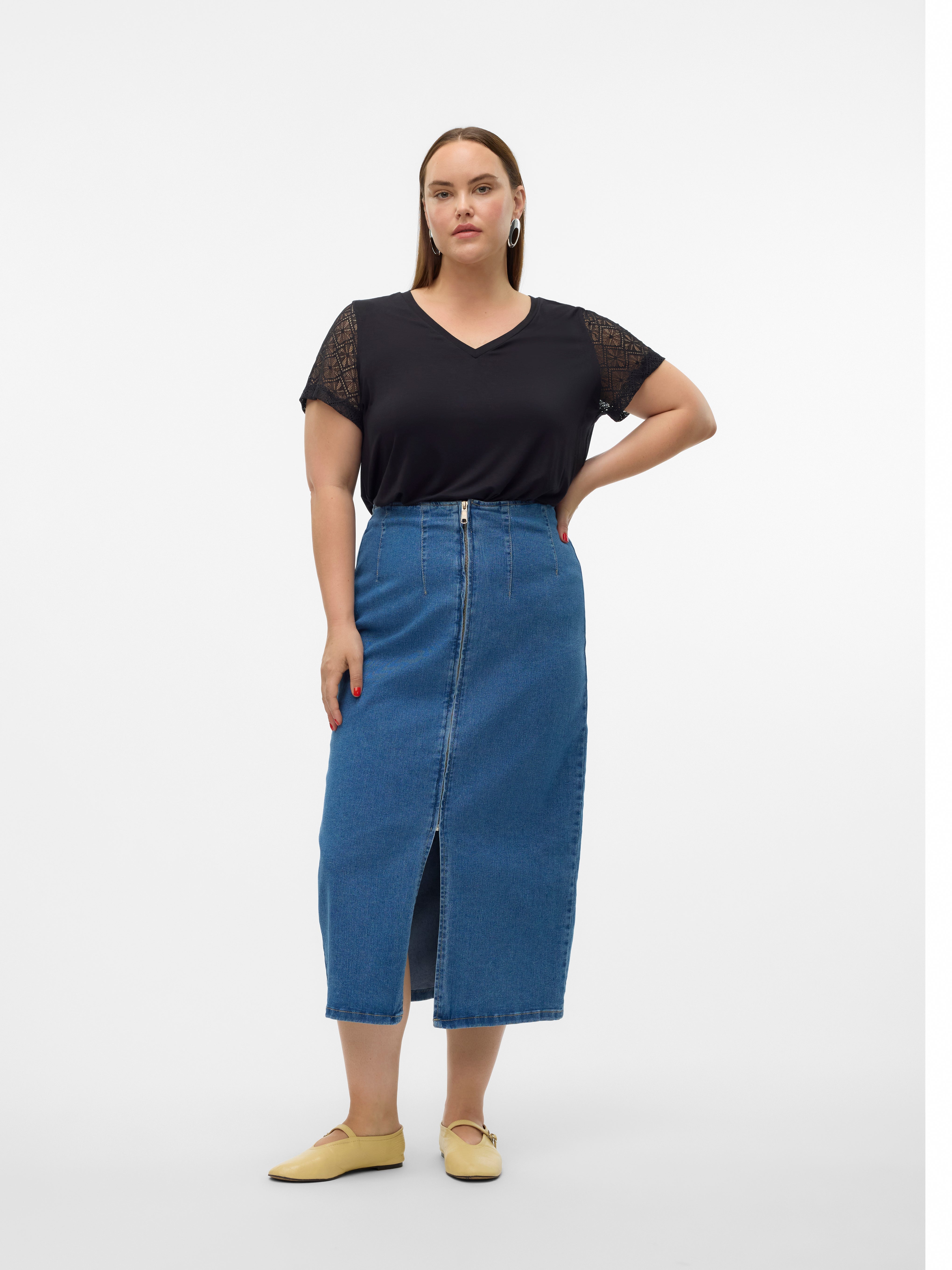 VMCMONIC Hohe Taille Midirock