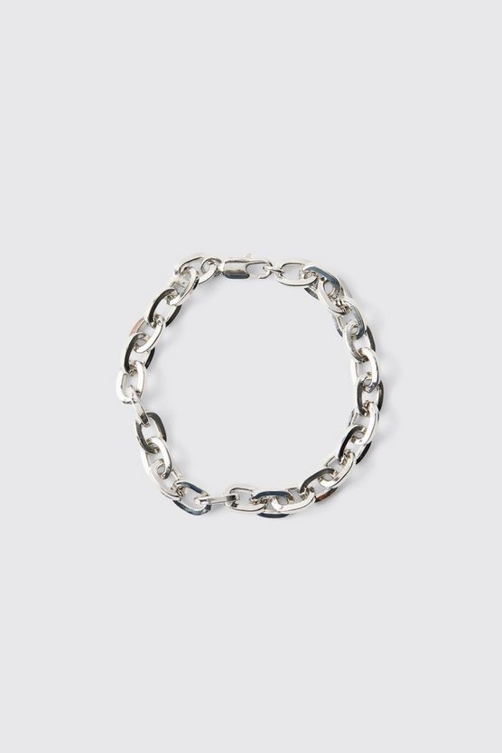 Klobiges Metall-Armband in Silber