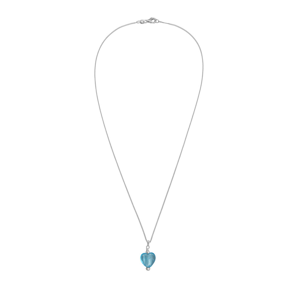 Nenalina Nenalina Collier Femmes Pendentif coeur amour avec verre de Murano en argent ster Bijoux