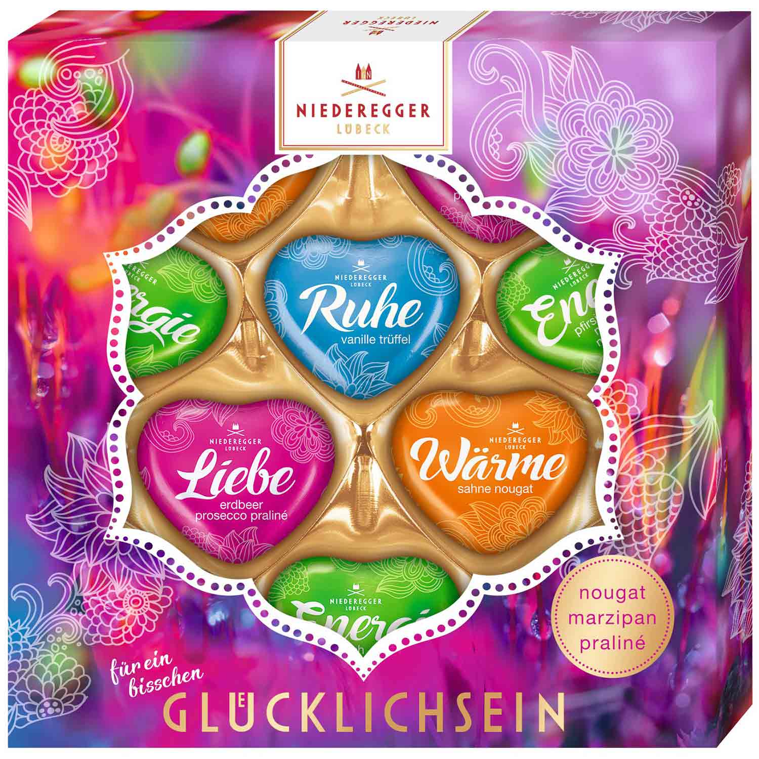 Niederegger Glücklichsein Herzen 125g