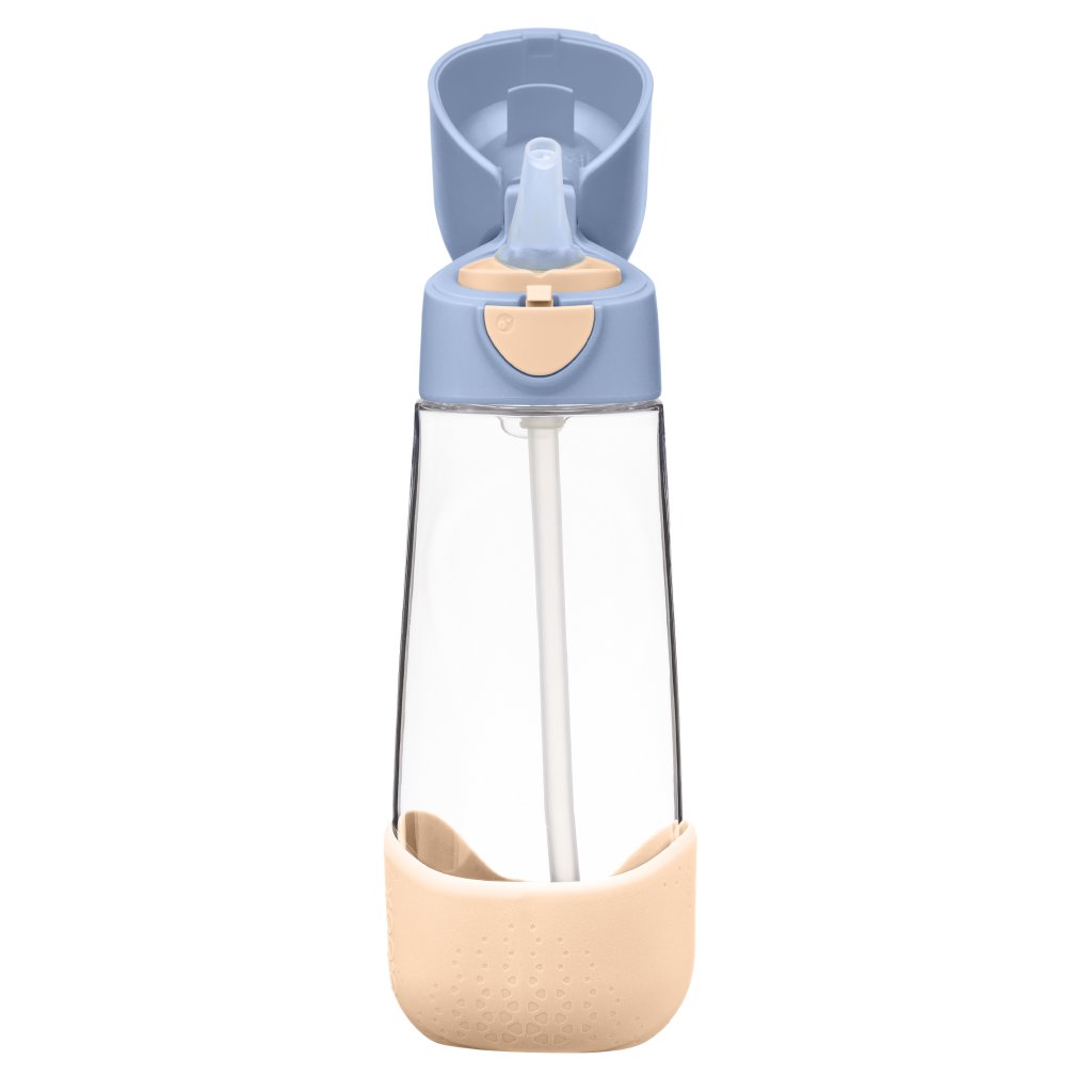 b.box Tritan-Flasche mit Strohhalm 600 ml – Pfirsich
