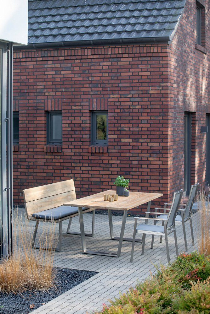 NIEHOFF GARDEN Gartenbank Niehoff Nova Bank Edelstahl/Teak (1)