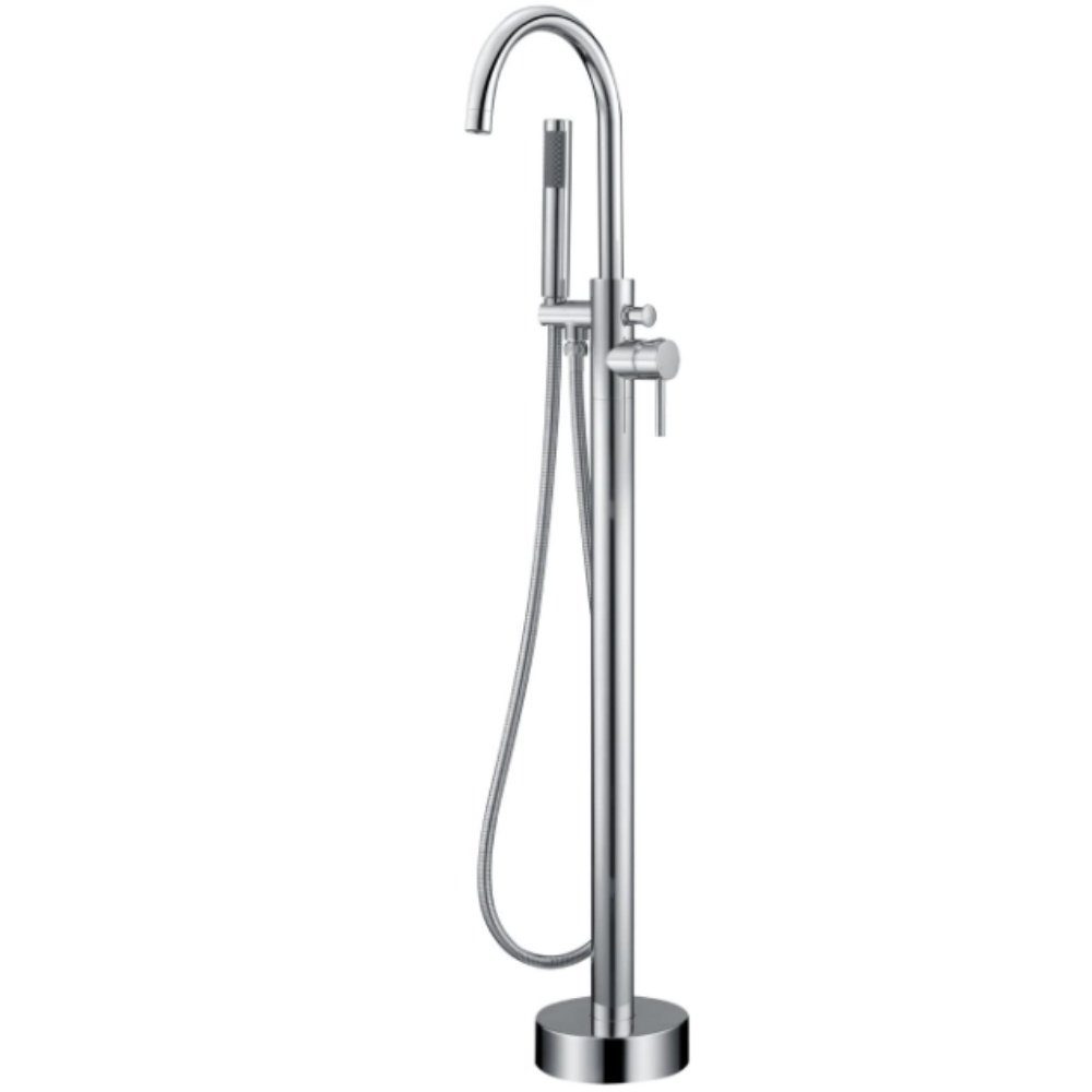HOME DELUXE Standarmatur SKY & MOON (Komplettset, inkl. Handbrause & Flexschlauch) Standarmatur für freistehende Badewannen, Badewannenarmatur
