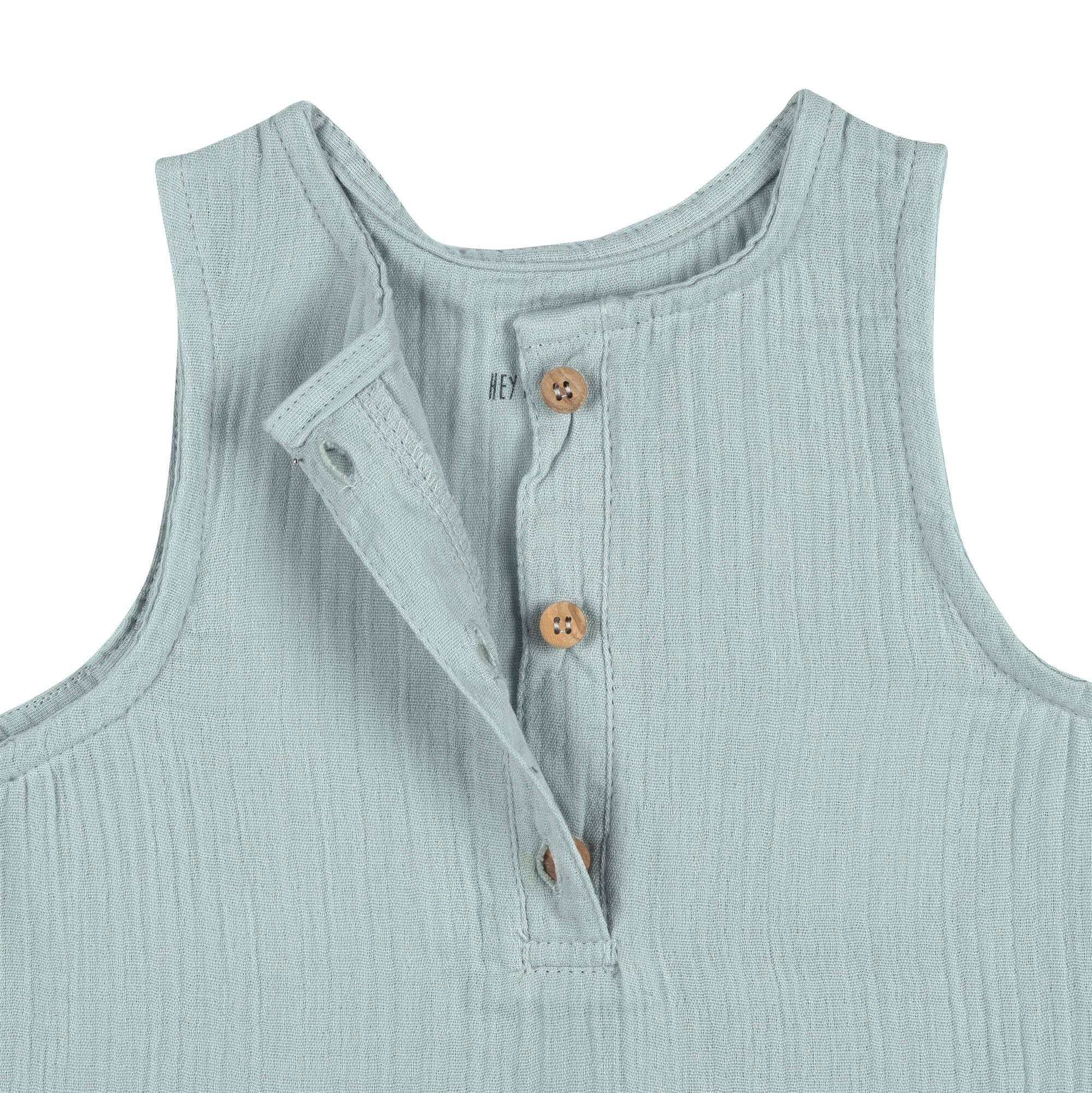 Musselin Jumpsuit - Bio Baumwolle, Silbergrau