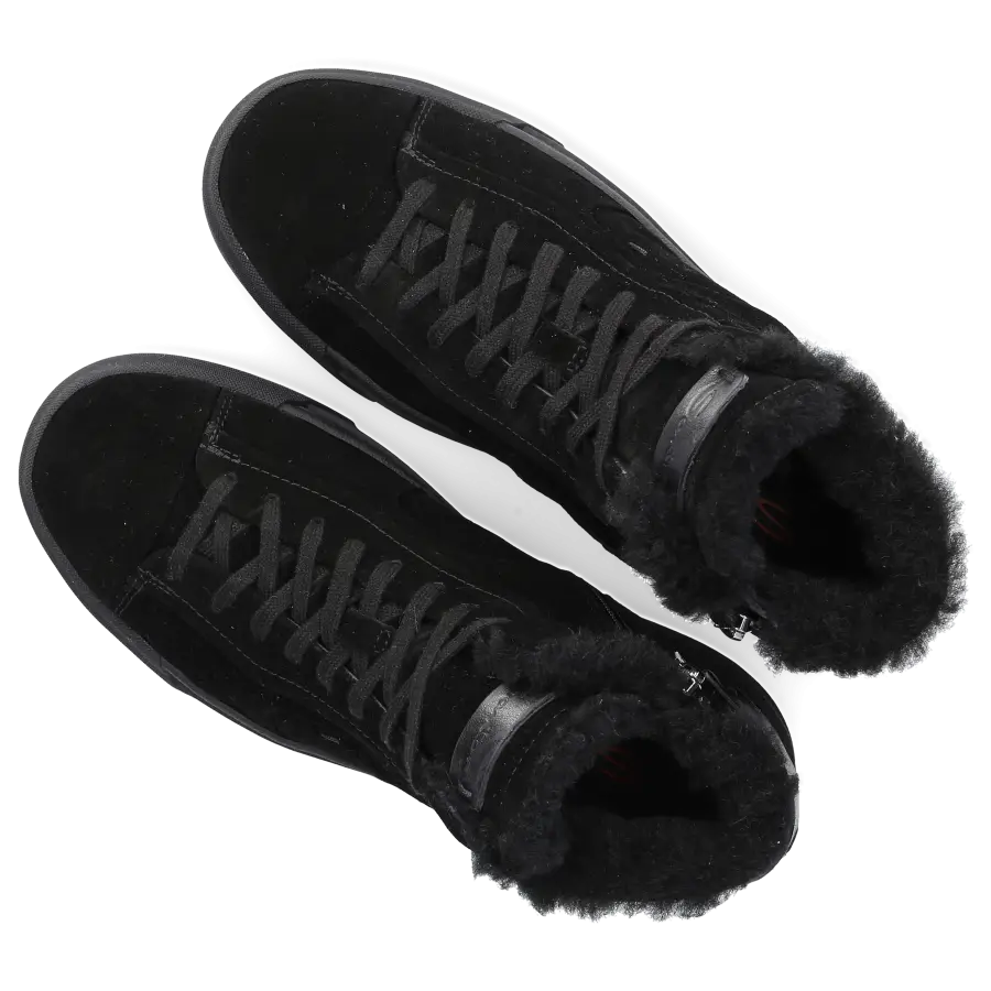 Santoni - Sneaker high 60943 Veloursleder - schwarz