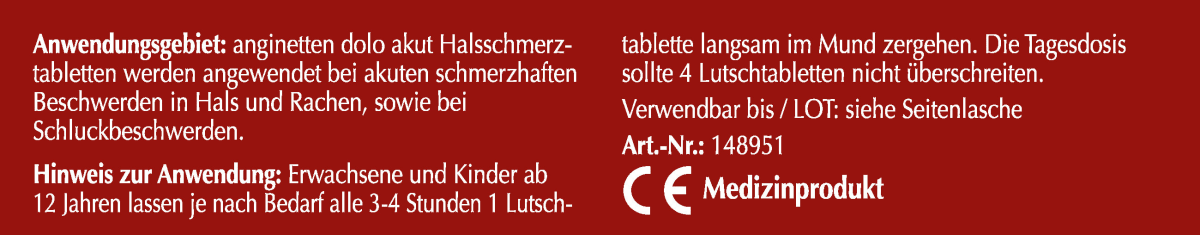 dolo akut Halstabletten Kirsche zuckerfrei, 24 St