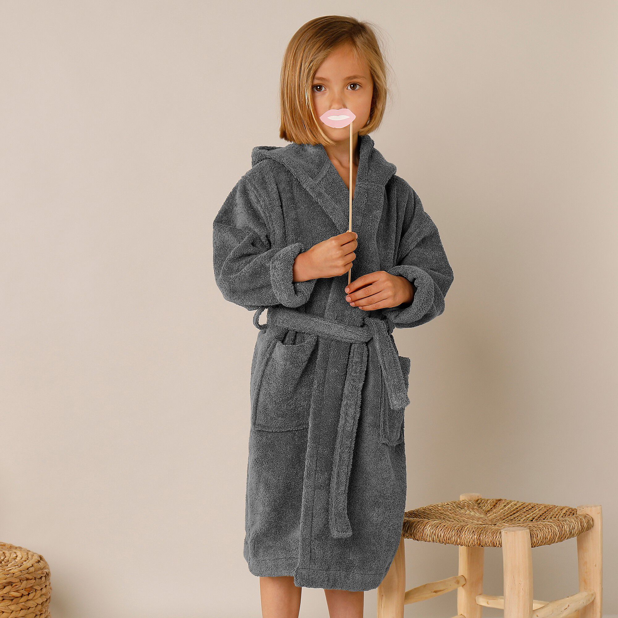 Peignoir de bain enfant chat à capuche